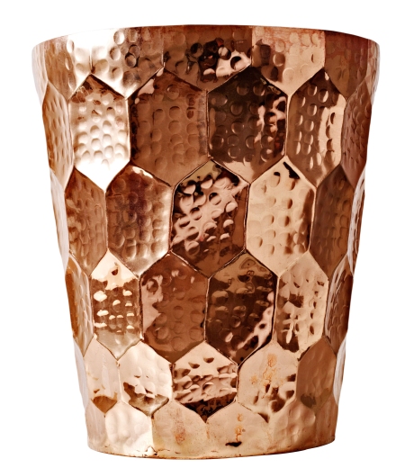 Hexagon beaten champagne bucket vase Eclectic from Tom Dixon