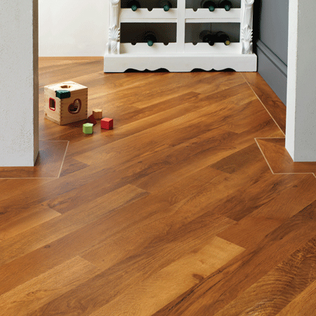 Clever edging makes this Karndean 'Aran Oak' flooring look neatly finished