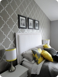 "Me! Me! Look at Me!" Yellow didn't like blending in/ lovely grey and yellow bedroom featured on The Hills Blog
